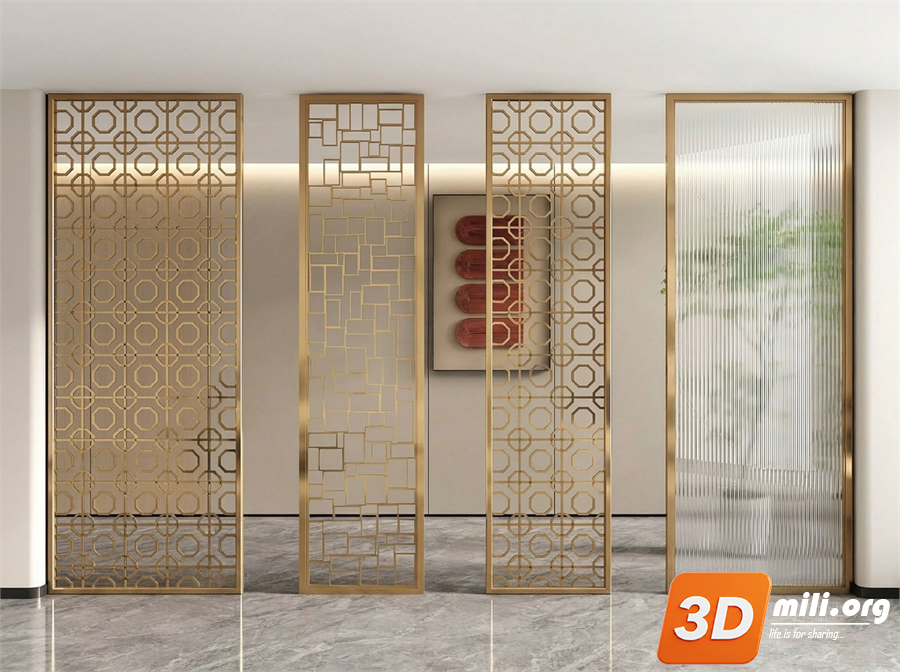 Folding screen Skp Files 